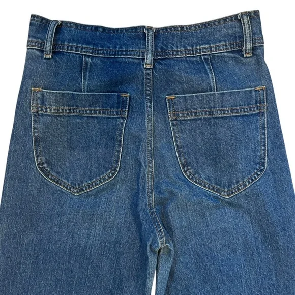 Reformation Thea High Rise Wide Leg Pants Jeans Dark Wash Size 27 Perfect! - Picture 4 of 7